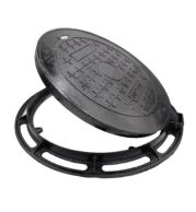 Cast Iron Round Chamber Cover Black Bitumen Paint High Quality
